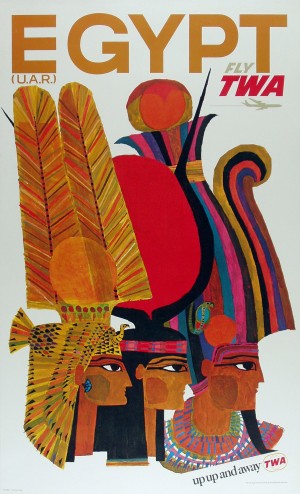 Fly TWA Egypt poster